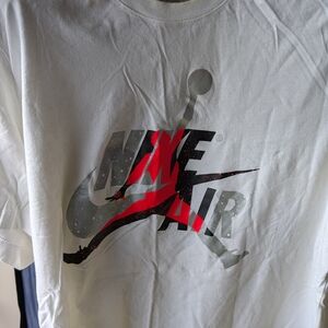 Nike Air White T-Shirt with Red and Black Logo